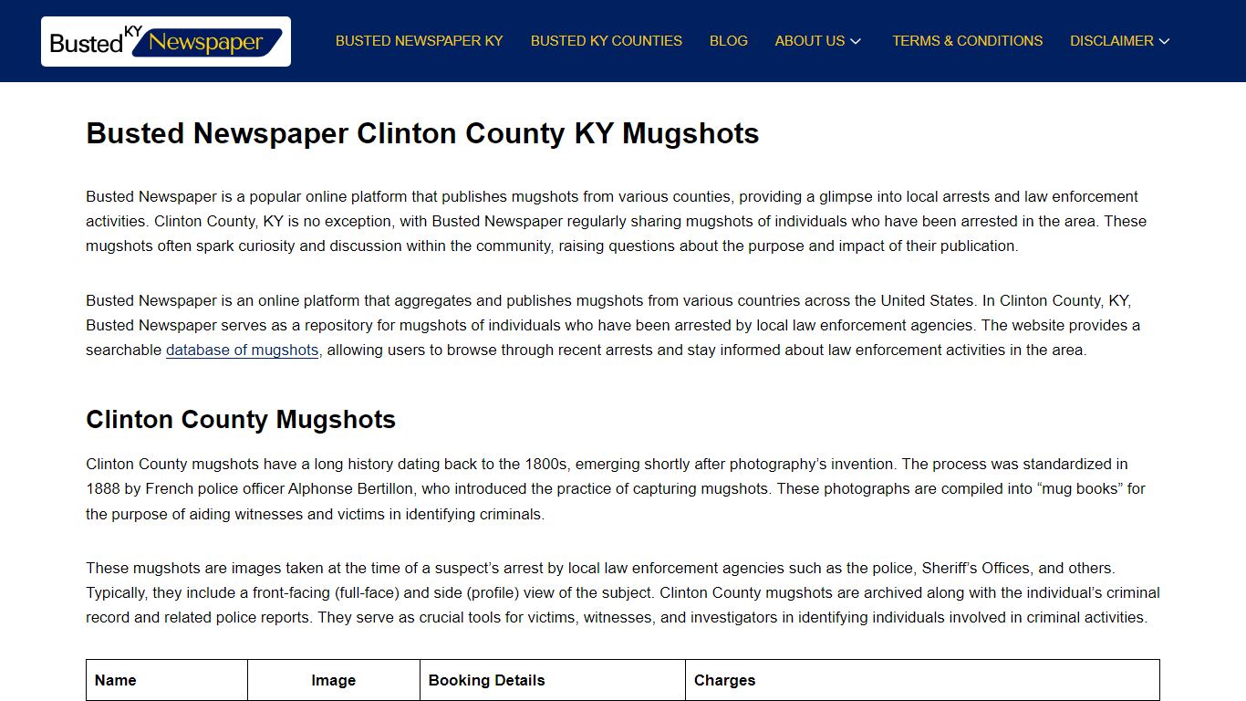 Busted Newspaper Clinton County KY Mugshots